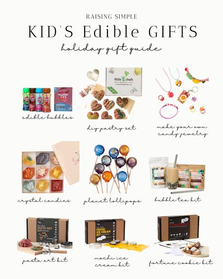 Gift Guide 
Here are edible gifts that you can do together with your child. One of our favorites has been the mochi making kit! 

#LTKkids #LTKGiftGuide #LTKfamily