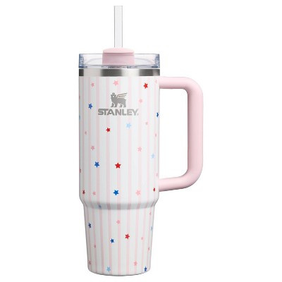 Stanley 30 oz Stainless Steel H2.0 FlowState Quencher Tumbler Pink Starry Stripes | Target