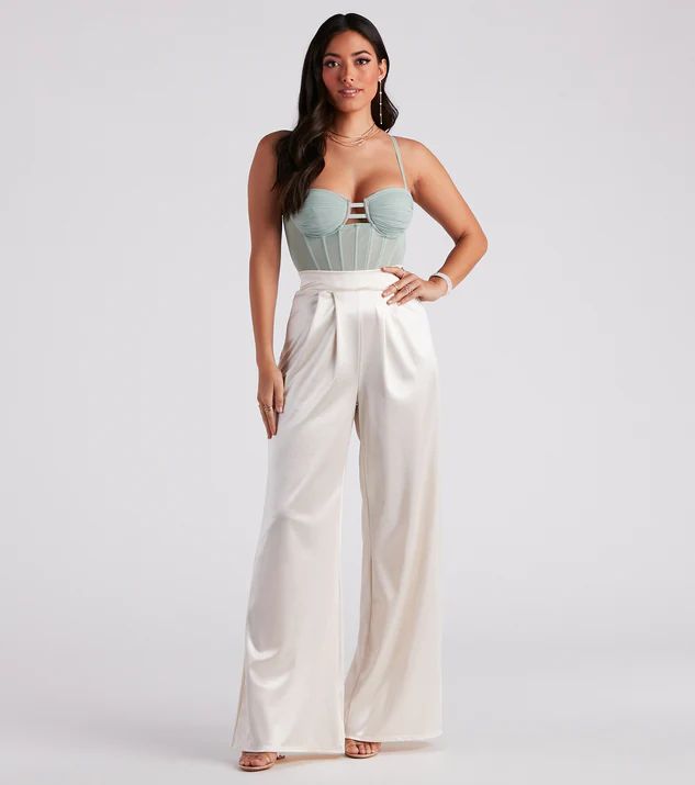 Trending In Satin High Rise Pants | Windsor Stores