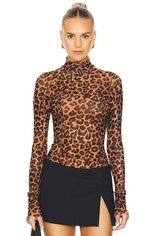 Free People Charlie Printed Mesh Top in Cats Meow from Revolve.com | Revolve Clothing (Global)