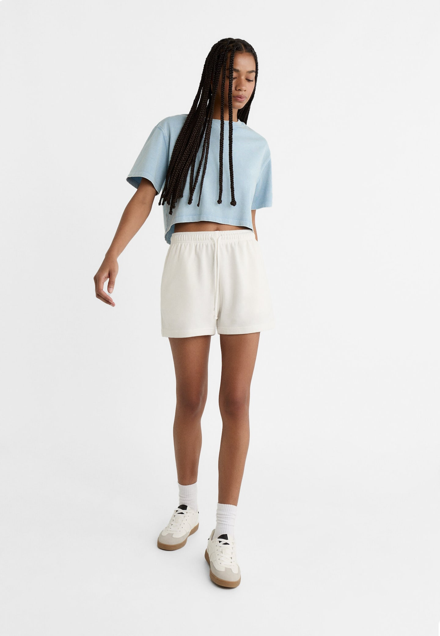 Plush shorts with drawstrings | Stradivarius (UK)