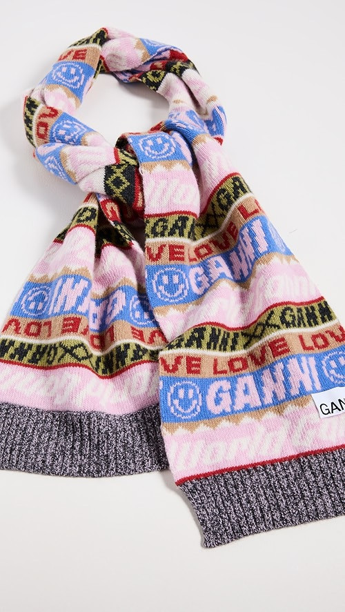 GANNI Graphic Wool Scarf | SHOPBOP | Shopbop
