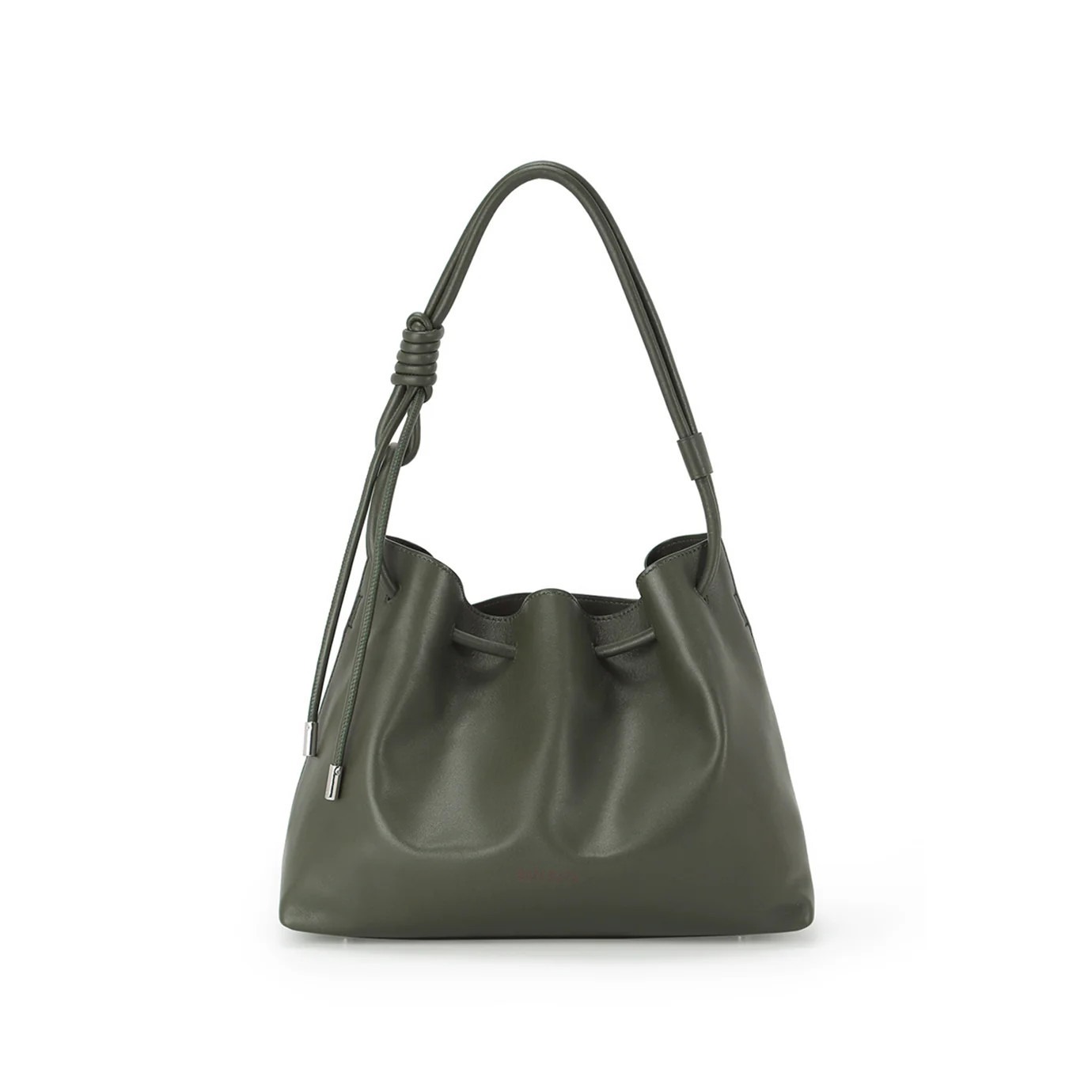 ELIANA Knots Ruched Two-Way Bag - Olive | RABEANCO