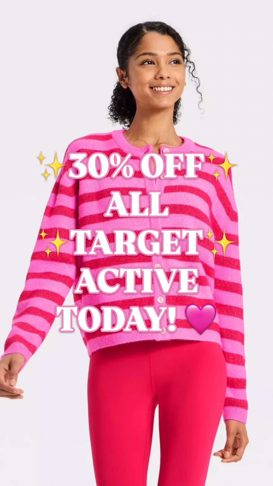Target activewear sale • pink activewear • feminine workout sets • preppy athleisure • Target activewear 30% off

This is the Target activewear sale everyone waits for — 30% off the prettiest pink, feminine, preppy-coded activewear that looks polished enough for real life, not just workouts. Soft, flattering, sculpting pieces that feel elevated the second you put them on.

If you search Target activewear, pink workout sets, feminine activewear, or preppy athleisure, this is the edit you want. These are the styles that blur the line between barre class, Pilates, walking dates, errands, and travel — chic silhouettes, beautiful color, and fabric. 

Think:
• polished pinks and soft feminine tones
• flattering seams and gentle compression that sculpt, not squeeze
• elevated activewear you actually wear beyond workouts
• preppy, Lilly-coded energy that feels put-together and intentional

This is the moment to buy — 30% off doesn’t last, and the best colors and sizes always go first. These are the Target activewear pieces women come back for once the sale ends… if they’re still in stock.

Everything is linked. Shop now while it’s 30% off and build the kind of activewear wardrobe you’ll reach for on repeat.

#LillyPulitzer #TargetStyle #TargetFinds #LookForLess #AddisonBay #FeminineStyle #PreppyStyle 

#LTKActive #LTKFindsUnder50 #LTKSaleAlert