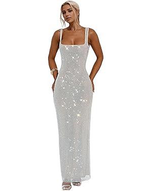 Glitter Mesh Bodycon Dress | Amazon (US)