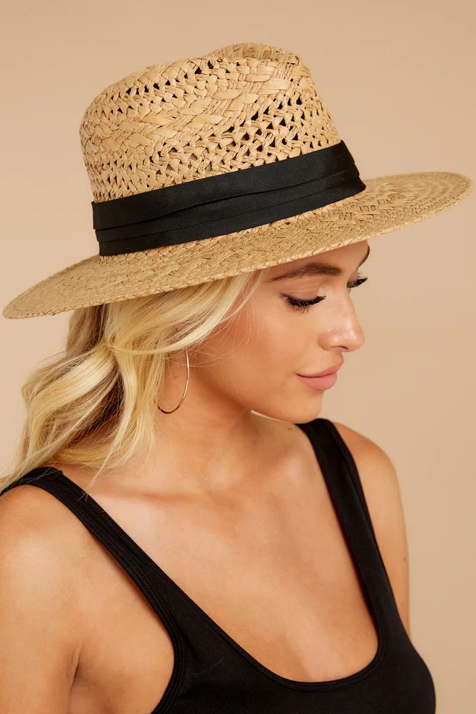 Everlasting Vacay Tan Hat | Red Dress 