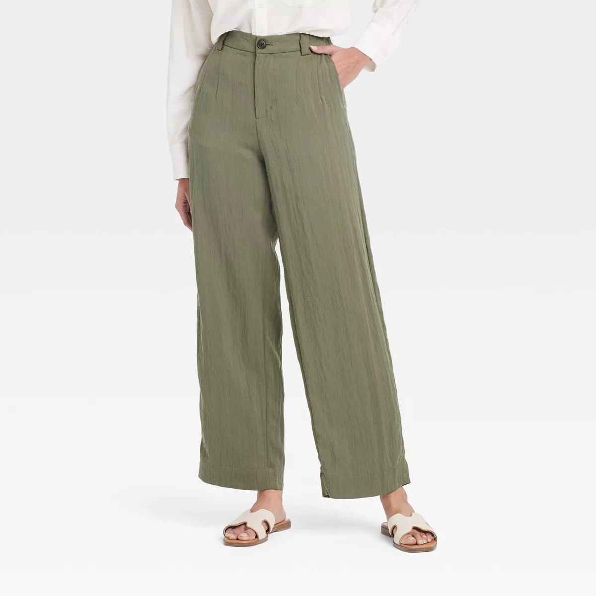 Women's High-Rise Straight Trousers - A New Day™ | Target