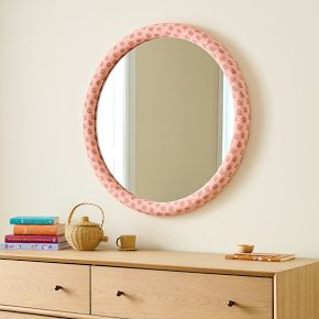 Begonia Upholstered Round Mirror | West Elm (US)