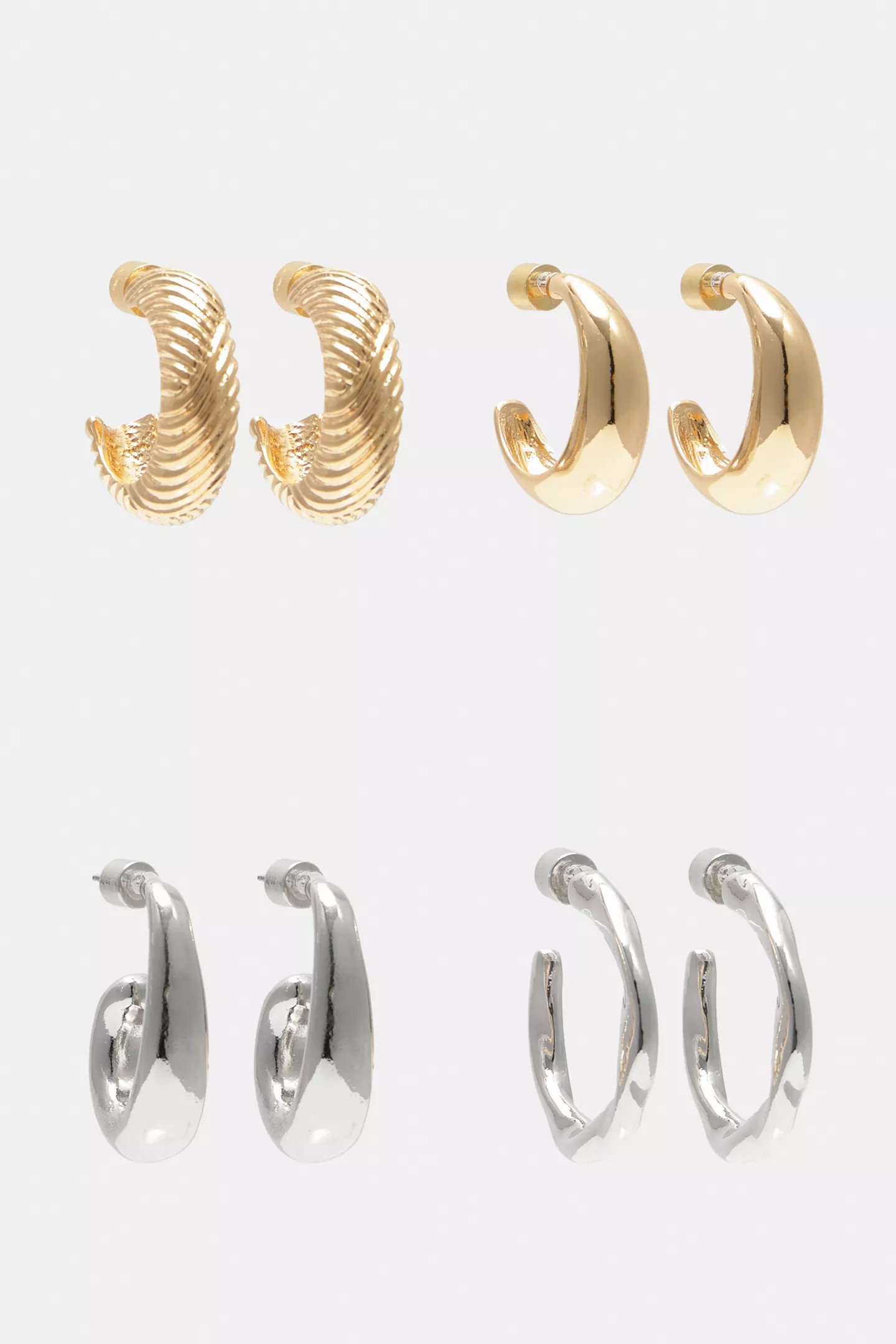 4-pack of hoop earrings | PULL and BEAR UK