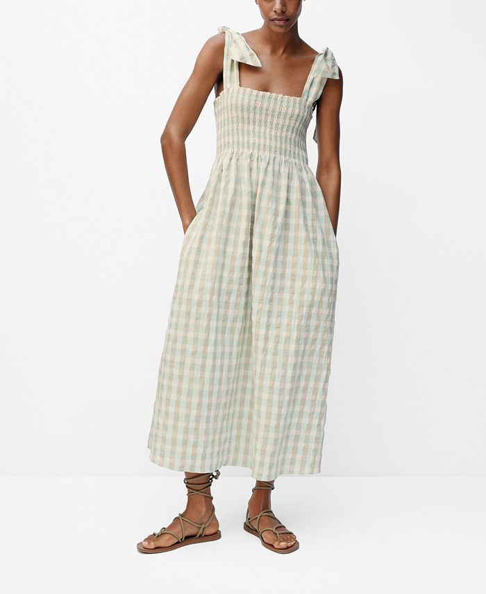 MANGO Women's Vichy Check Dress & Reviews - Women - Macy's | Macys (US)