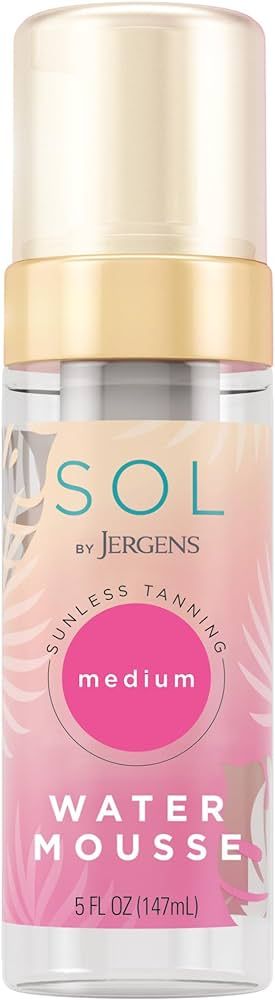 SOL by Jergens Medium Water Mousse , Water-based Self Tanner with Coconut Water , Tanning Dye-fre... | Amazon (US)