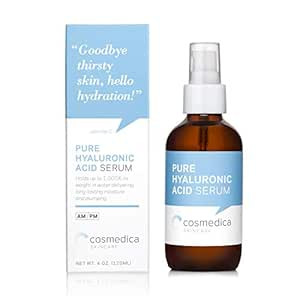 Cosmedica Hyaluronic Acid Serum for Skin – 4 Fl. Oz Hydrating Facial Moisturizer with Anti-Agin... | Amazon (US)