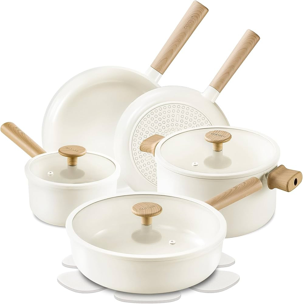 CAROTE 13pcs Ceramic Cookware Set, Pots and Pans Set Non Stick, Nonstick Cookware Set, Dishwasher... | Amazon (US)