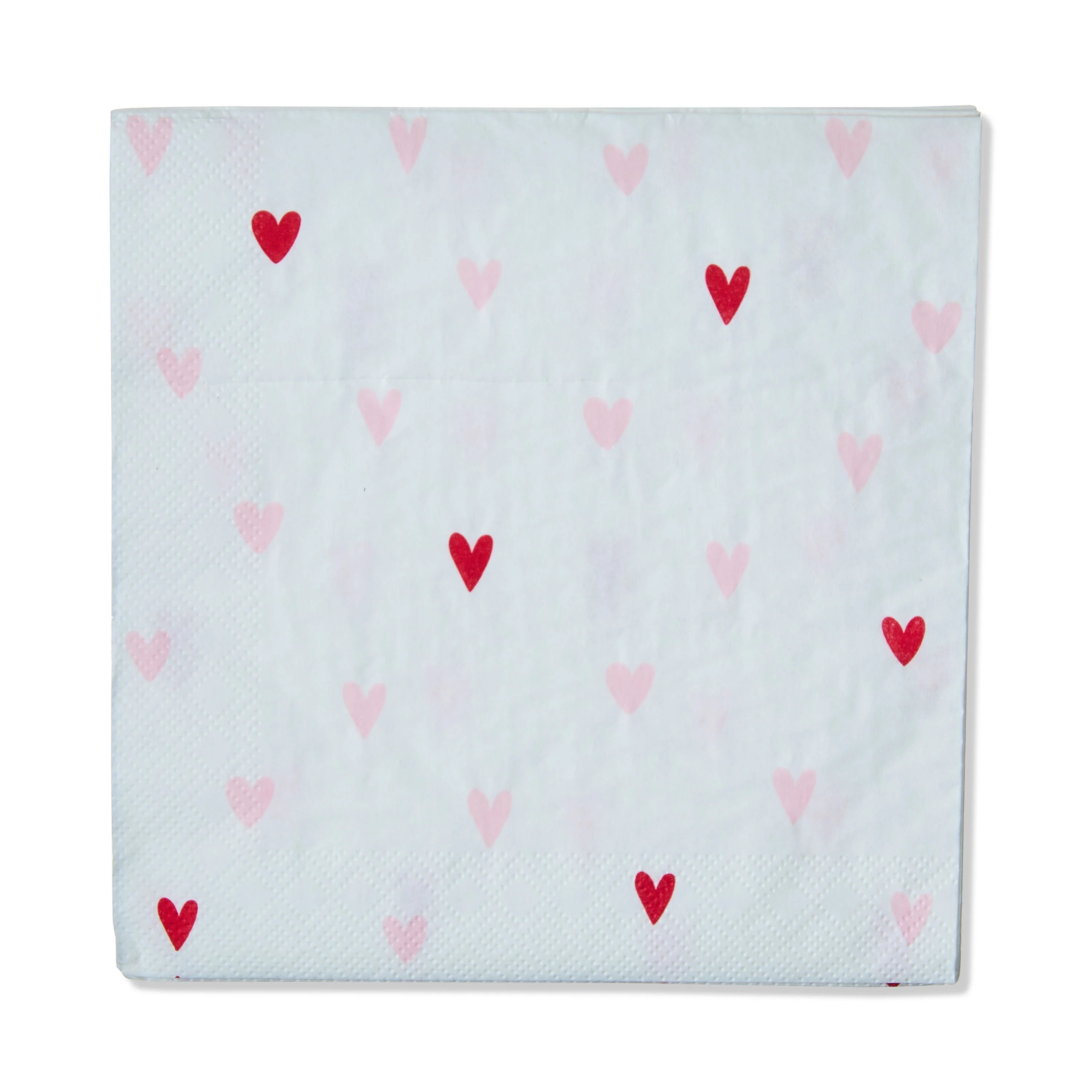 Way to Celebrate Valentine's Day Lunch Napkins with Red and Pink Hearts, 16 Count, 6.5 x 6.5 Inch... | Walmart (US)
