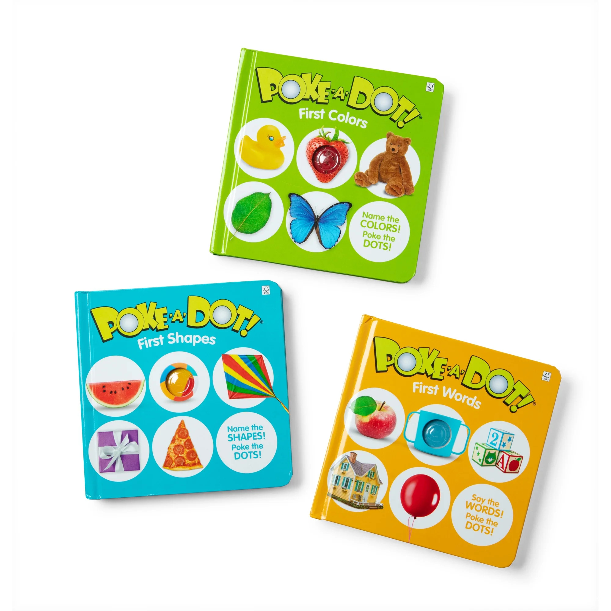 Melissa & Doug Children’s Books 3-Pack – Poke-a-Dot® First Words, First Shapes, First Colors | Walmart (US)