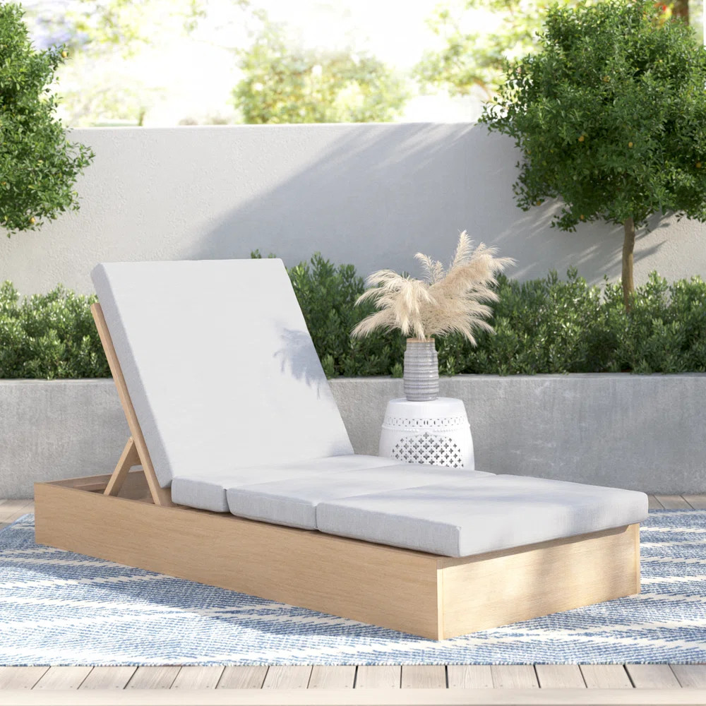Joss & Main Fatima Outdoor Eucalyptus Chaise Lounge & Reviews | Wayfair | Wayfair North America