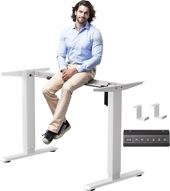 Electric Adjustable Standing Desk Frame Workstation,Up to 47.2",Ergonomic Standing Up Desk Base w... | Amazon (US)