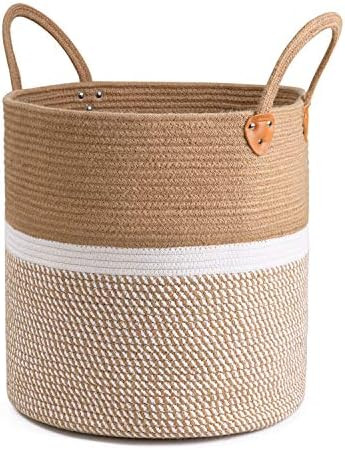 CHICVITA Extra Large Jute Basket Woven Storage Basket with Handles – Natural Laundry Basket Toy... | Amazon (US)