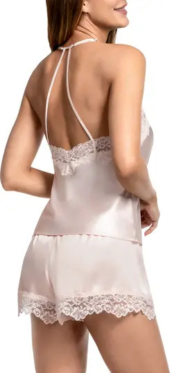 Paulina Satin Lace Trim Pajamas | Nordstrom