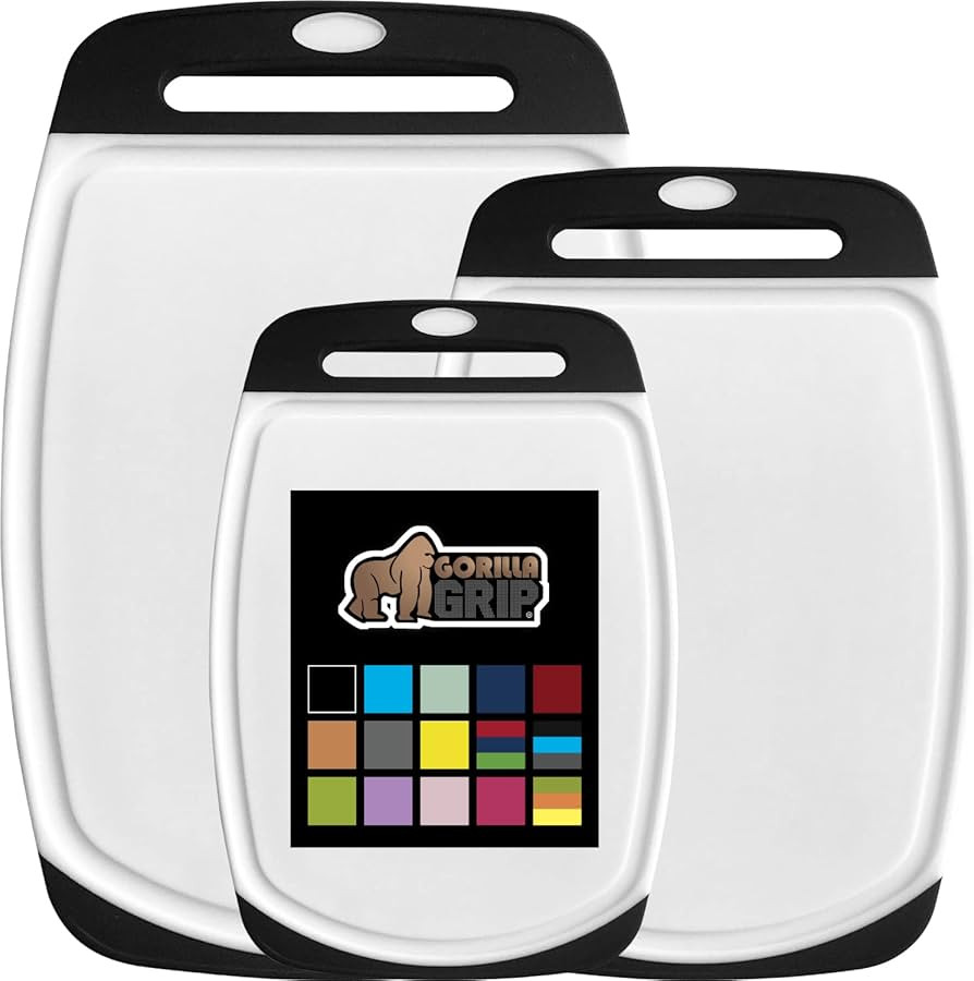 The Original Gorilla Grip Oversized 100% BPA Free Reversible Durable Kitchen Cutting Board Set of... | Amazon (US)