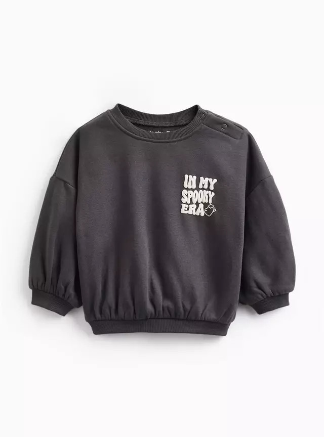 Buy Halloween Black In My Spooky Era Sweatshirt 12-18 months | Baby fancy dress costumes | Tu | Tu Clothing
