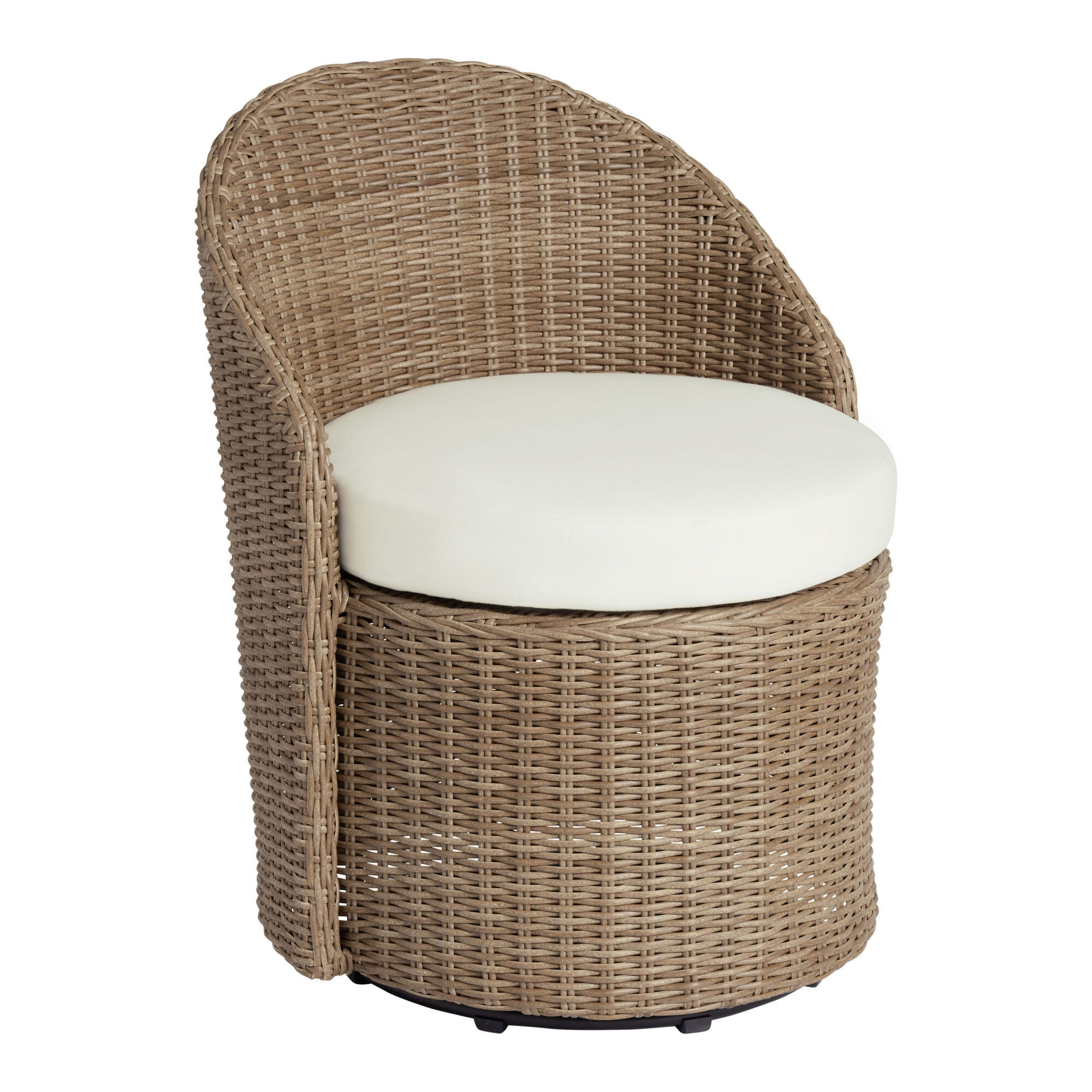 Coron Brown All Weather Outdoor Swivel Dining Chair Set of 2 | World Market