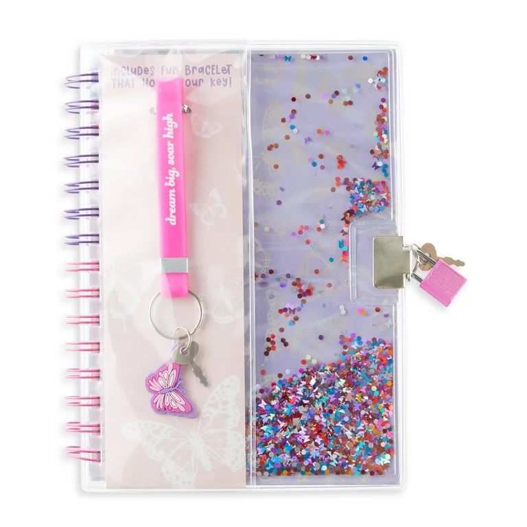 Pen+Gear Diary Journal, Bracelet and Diary Lock with Key, Butterfly,160 Pages,80 GSM Paper | Walmart (US)