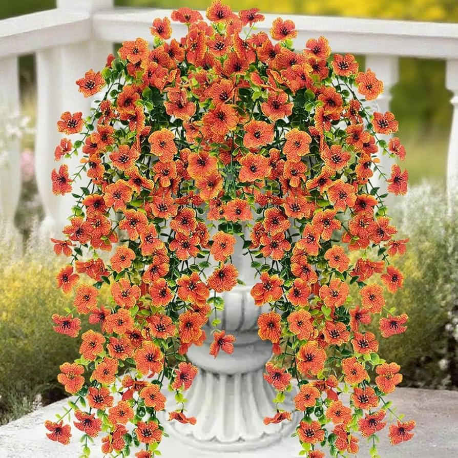 4 Pcs Outdoor Fall Decor, Fall Flowers Artificial For Decoration, Artificial Mums For Outdoors, F... | Amazon (US)