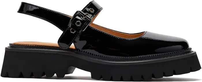 Luna Leather Mary Jane Lug Slingbacks | Nordstrom