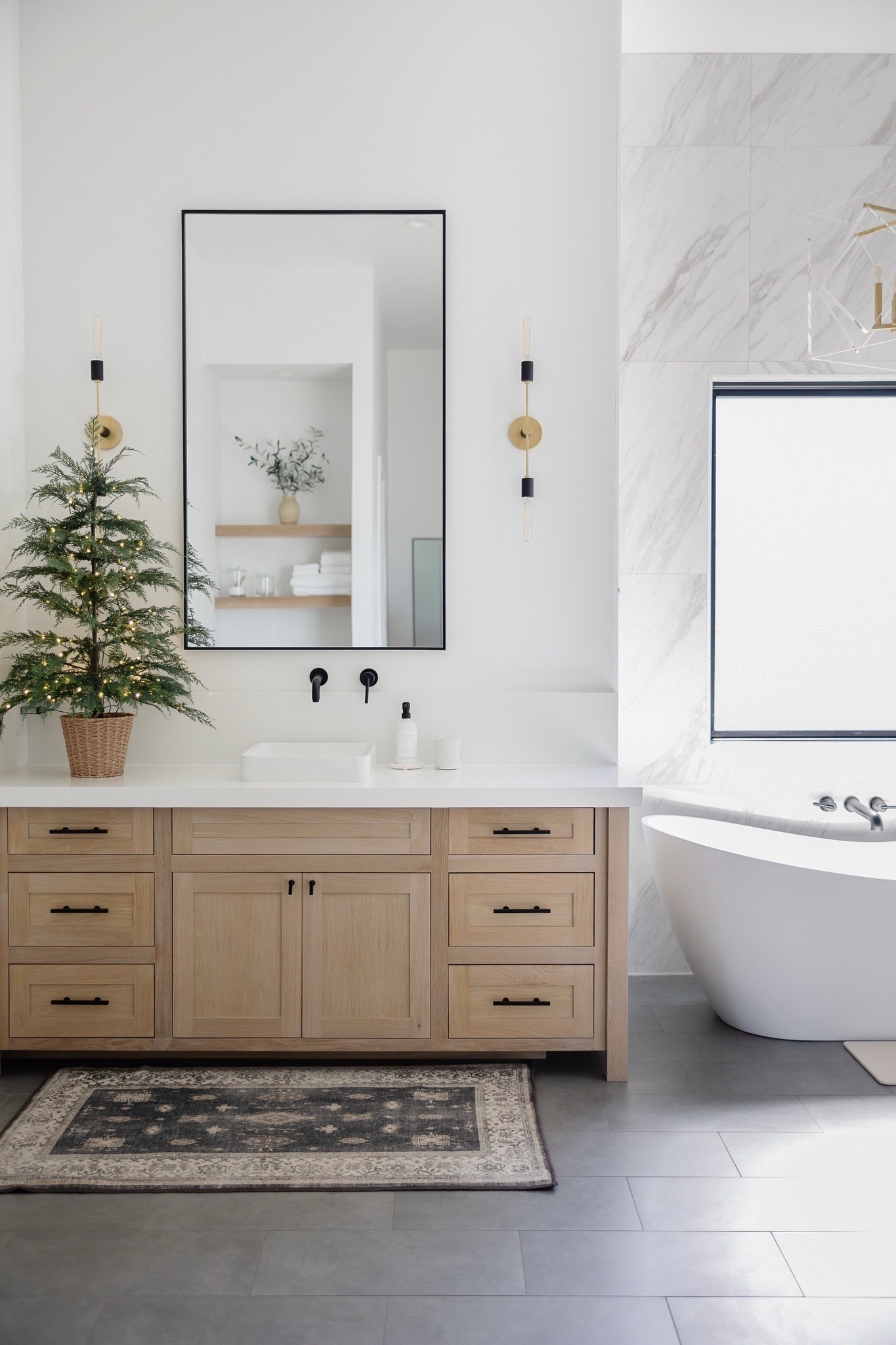 A holiday home refresh doesn’t have to stop at the main living spaces. Updating your bathroom with beautiful mirrors, good lighting, and a vanity that fits your style can make such a difference. These pieces completely elevated our master bathroom and tied the whole space together. 

Wayfair’s Cyber Week sale is live and you can save up to 70% off with fast shipping. I linked the mirrors, lighting, and vanity options that helped create this look. If you want a space that feels calm, bright, and polished for the holidays, start here. 

@wayfair #wayfairpartner #wayfair #ad

#LTKHoliday #LTKHome #LTKSaleAlert