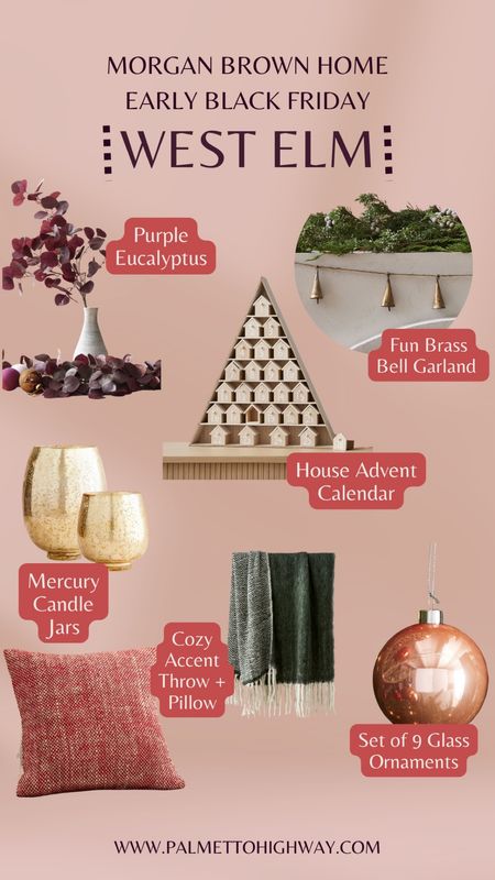 West Elm has some great picks on SALE for their Early Black Friday Sale! Checkout these neutral earthy toned decor items-my personal favs are the brass bells and glass ornaments! 

#WestElmDecor #MercuryGlass #BrassBells #CozyThrow #AdventCalendars

#LTKSeasonal #LTKhome #LTKHoliday