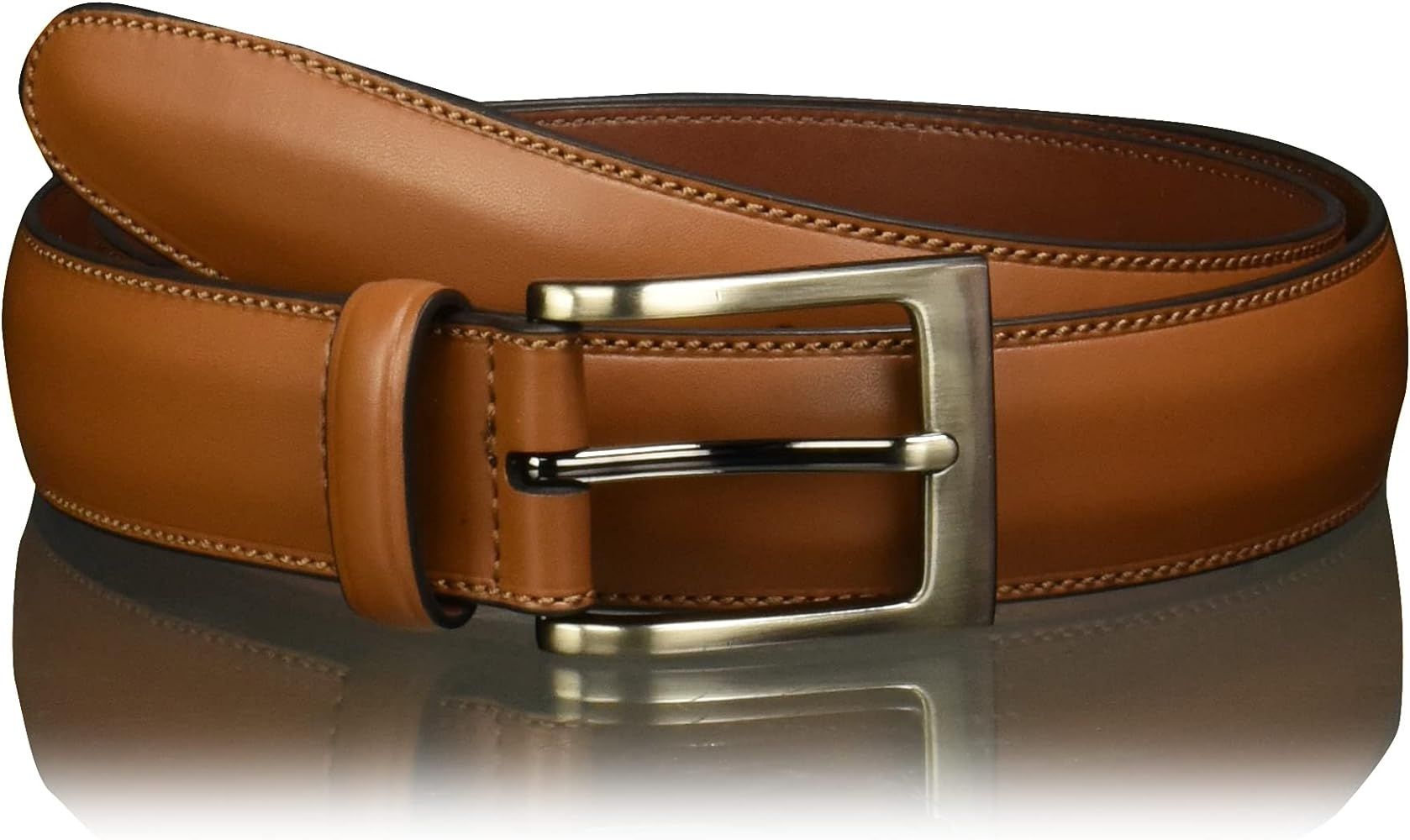 Perry Ellis Men's Portfolio Timothy Leather Belt (Sizes 30-54 Inches Big & Tall) | Amazon (US)