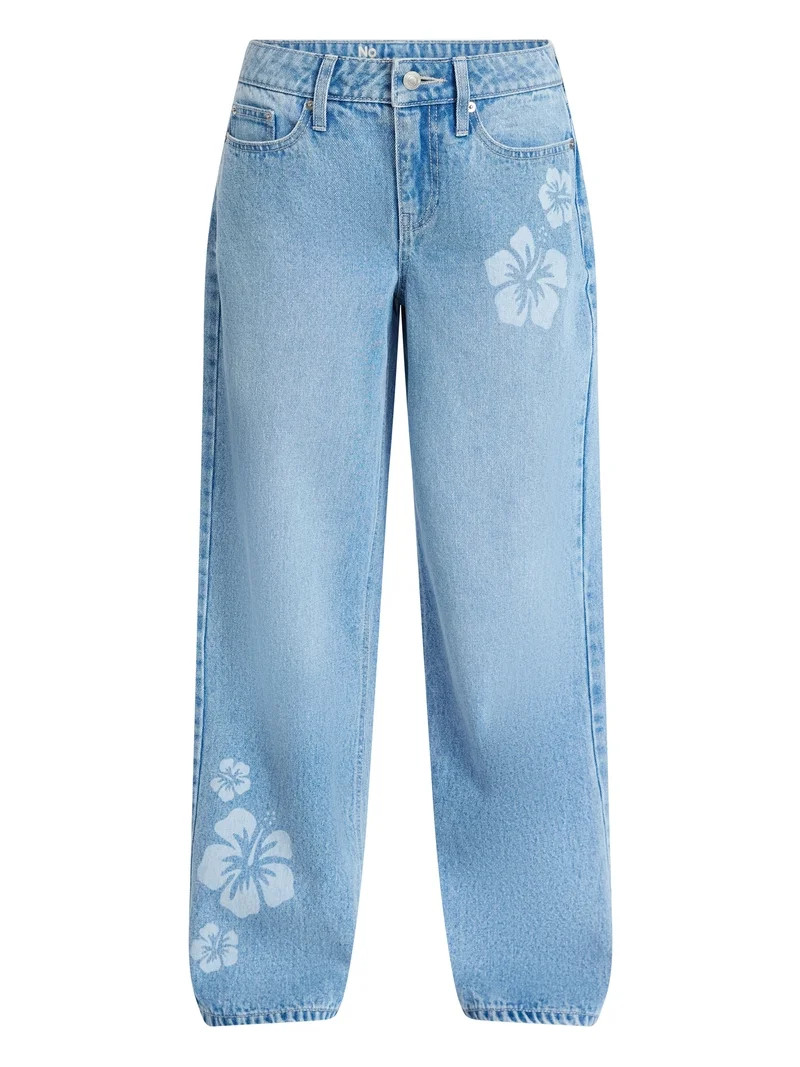 No Boundaries Low Rise Baggy Wide Leg Jeans, Women's 00-20 | Walmart (US)