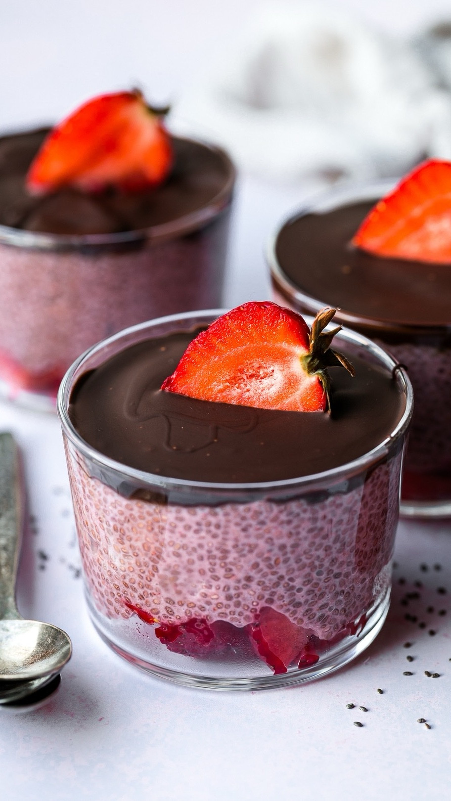 Chocolate covered strawberry chia seed pudding. Full recipe on skinnytaste.com 

#LTKSeasonal #LTKHome
