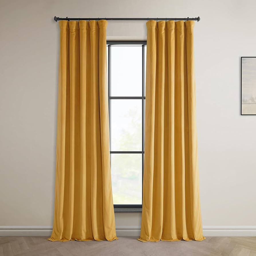 HPD Half Price Drapes Heritage Plush Velvet Curtains for Bedroom & Living Room 50 X 96, VPYC-1797... | Amazon (US)