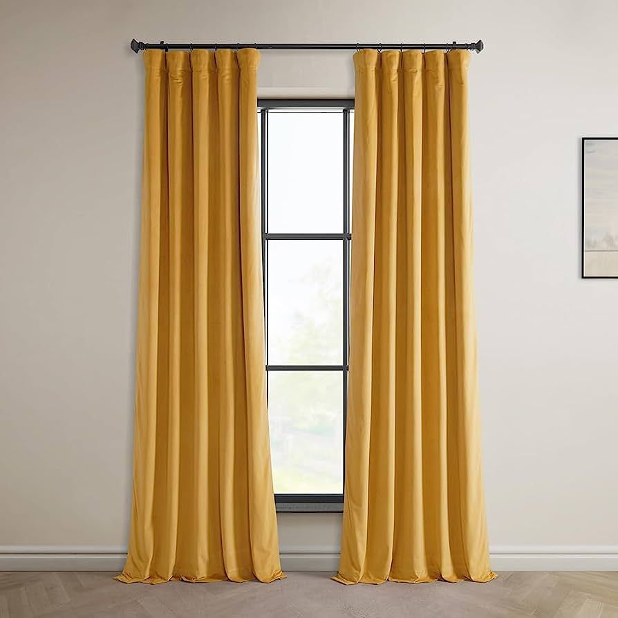 HPD Half Price Drapes Heritage Plush Velvet Curtains for Bedroom & Living Room 50 X 96, VPYC-1797... | Amazon (US)