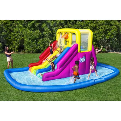 H2OGO! Triple Splash Kids Inflatable Mega Water Park, 8' x 22', Assorted Colors | Sam's Club