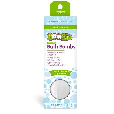 Boogie Soothing Bath Bombs - Mint Eucalyptus - 3ct: Contains Naturally Derived Ingredients, For Normal, Combination, Sensitive, Dry Skin | Target