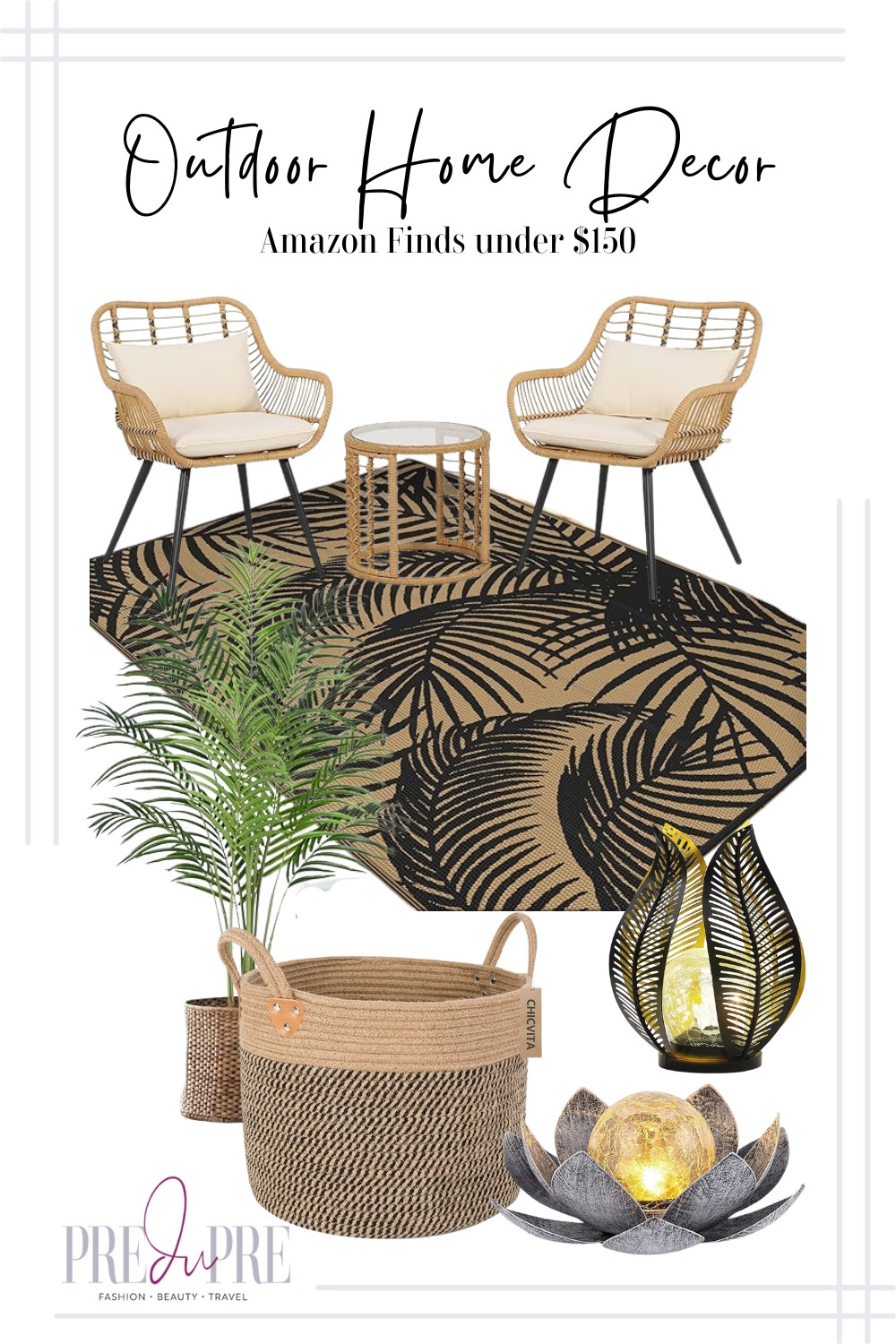 Outdoor refresh, anyone? These Amazon finds under $150 transform your backyard or balcony into a cozy oasis. From palm-print rugs to lantern lighting and woven accents - your summer escape starts here.
#amazonhomedecor #outdoorstyle #summerdecor #ltkhomefinds #backyardmakeover 

 #LTKSeasonal #LTKHome #LTKFindsUnder100
