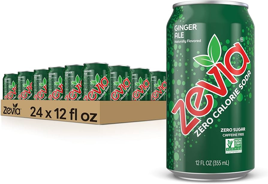 Zevia Zero Calorie Soda, Ginger Ale, 12 Ounce Cans (Pack of 24) | Amazon (US)