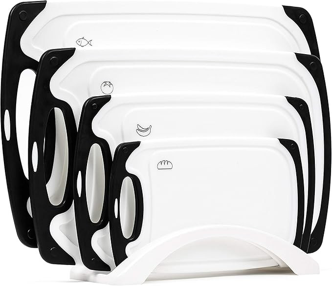 SMIRLY Plastic Cutting Board Set - Plastic Cutting Boards for Kitchen Dishwasher Safe, Chopping B... | Amazon (US)