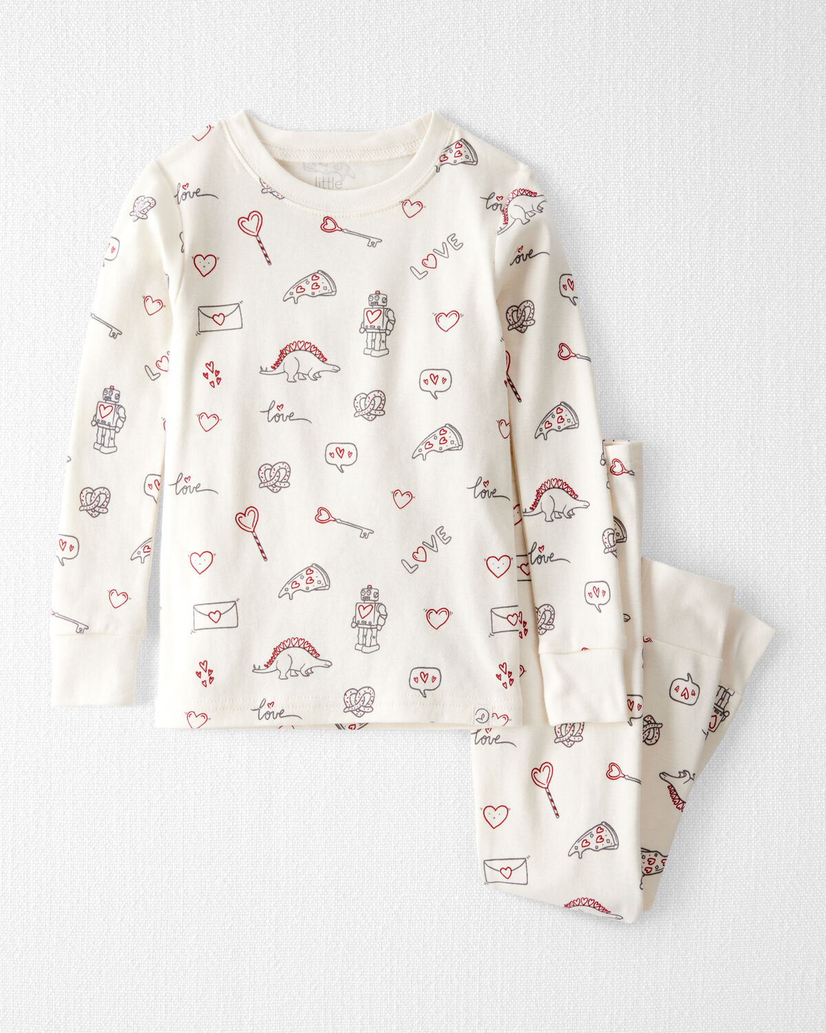 Toddler Organic Cotton Pajamas in Little Loves Print | Carter's Inc
