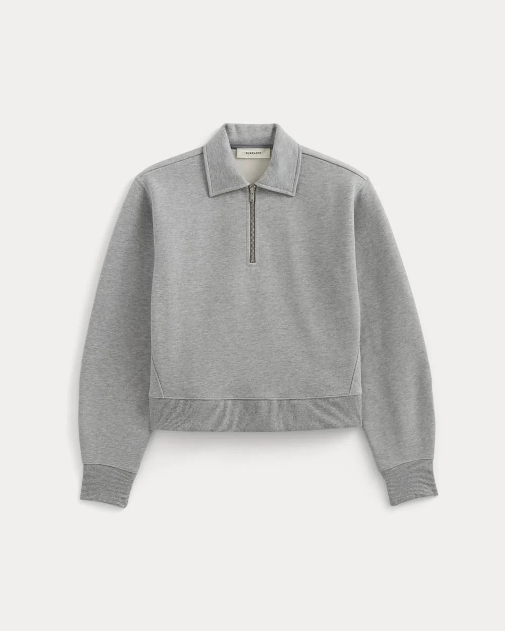 Luxe Fleece Zip Polo | Vintage Heather Grey | Everlane