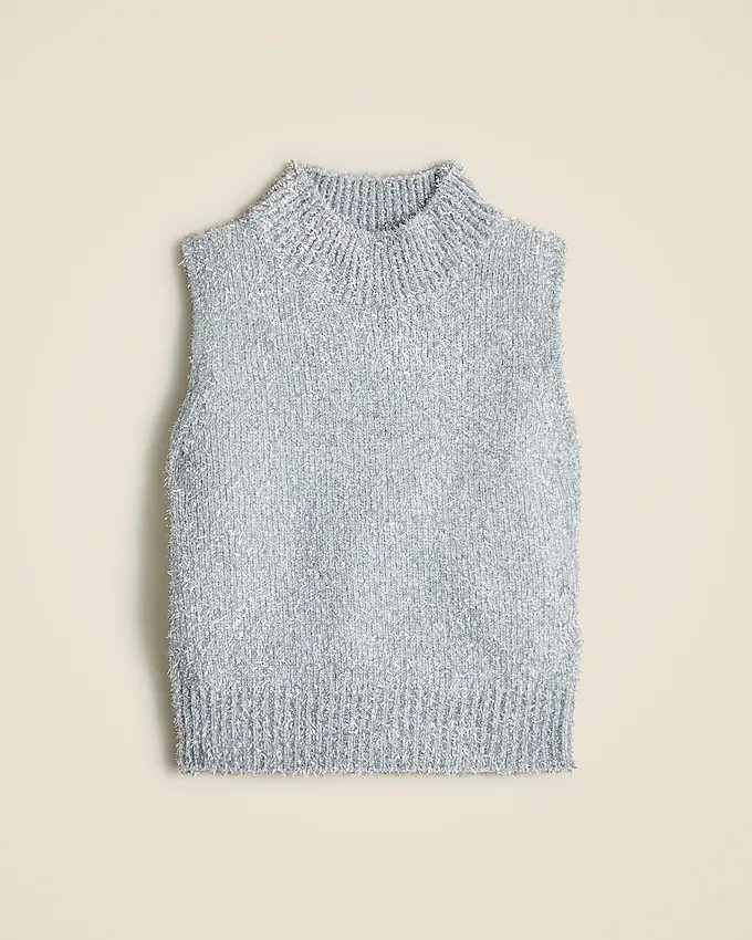 Textured metallic sweater shell | J. Crew US