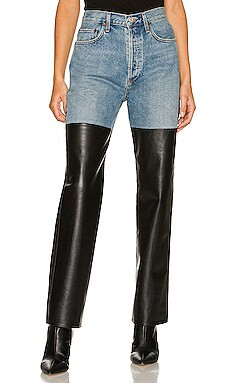 AGOLDE Pieced 90's Pinch Waist in Navigate/Detox from Revolve.com | Revolve Clothing (Global)