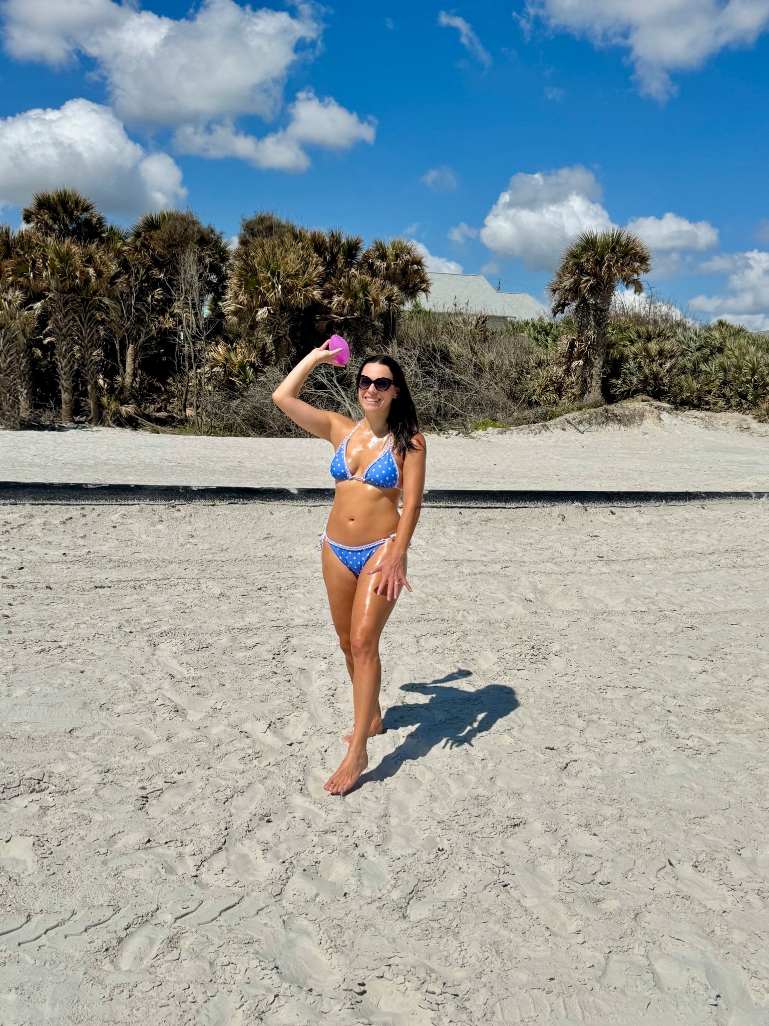 For your next beach day: Found the perfect bikini for beach games and playing in the waves. Everything stayed put. Cute and functional 🩵🏖️ 

#LTKootd #LTKTravel #LTKSwim