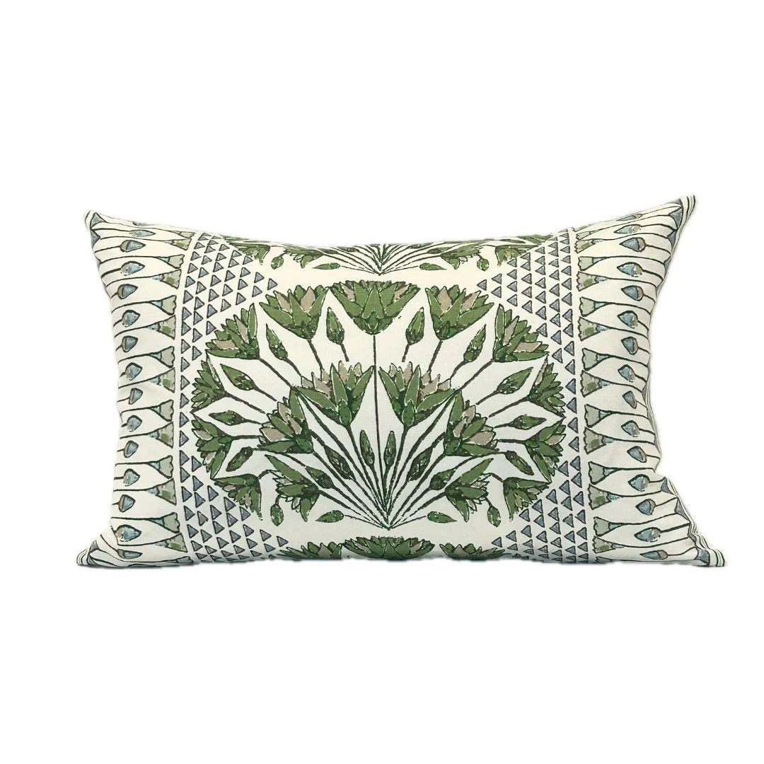 Throw Pillow Lumbar & Square Thibaut Designer Pillow Case Thibaut Cairo in Green - Etsy | Etsy (US)