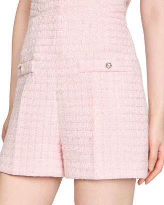Sequin Check Tweed Shorts | Bloomingdale's (US)