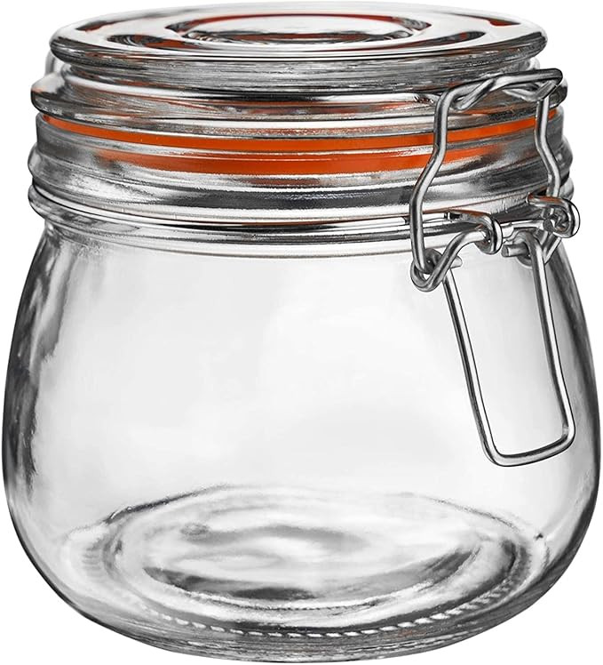 25 oz Glass Jars With Airtight Lids And Leak Proof Rubber Gasket,Wide Mouth Mason Jars With Hinge... | Amazon (US)