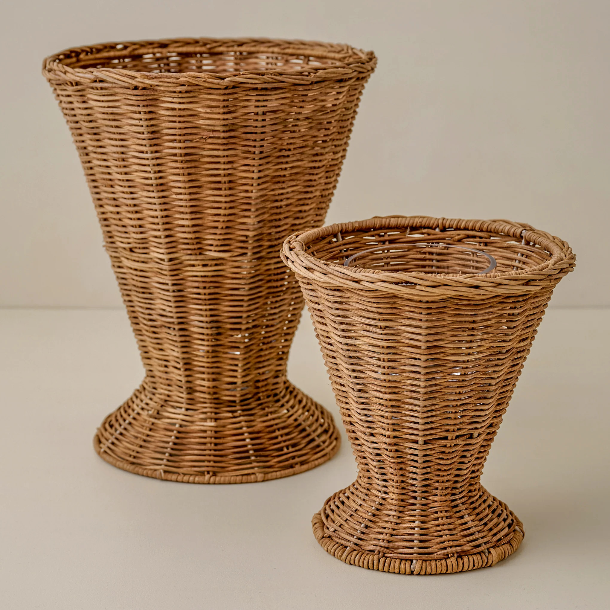 Atlas Woven Rattan Vase | Magnolia